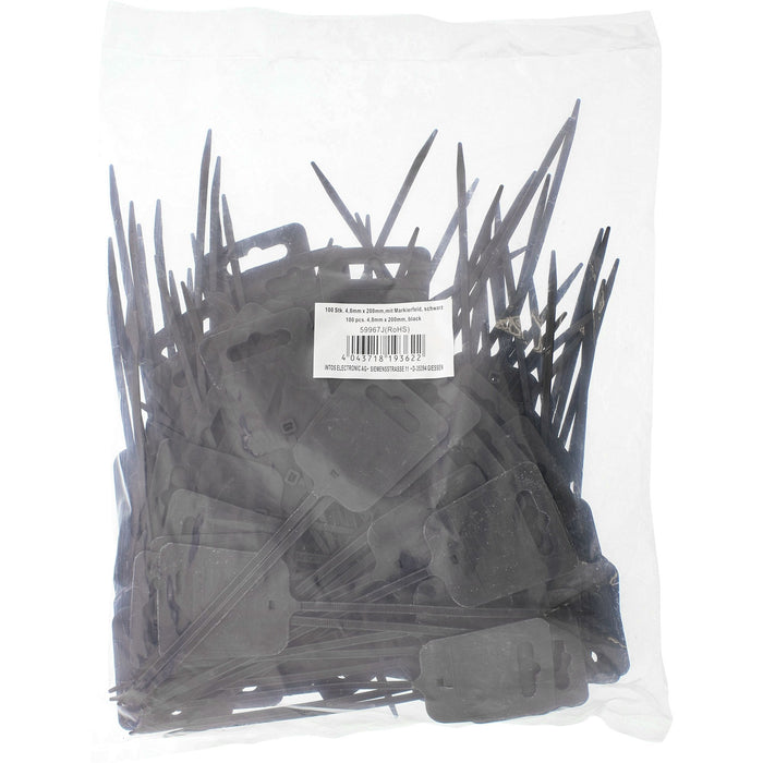 EAN 4043718193622 - InLine 59967J presilla Nylon Negro 100 pieza(s) imagen 3