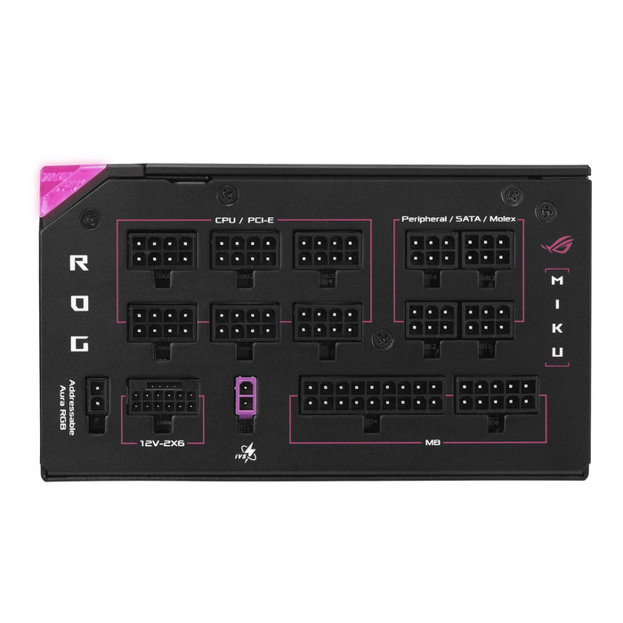 EAN 4711636125581 - ASUS ROG -THOR-1200P3-MIKU unidad de fuente de alimentación 1200 W 20+4 pin ATX ATX Multicolor imagen 5