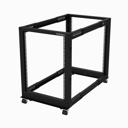 EAN 0065030887137 - StarTech.com 4POSTRACK15U armario rack Rack o bastidor independiente Negro imagen 1