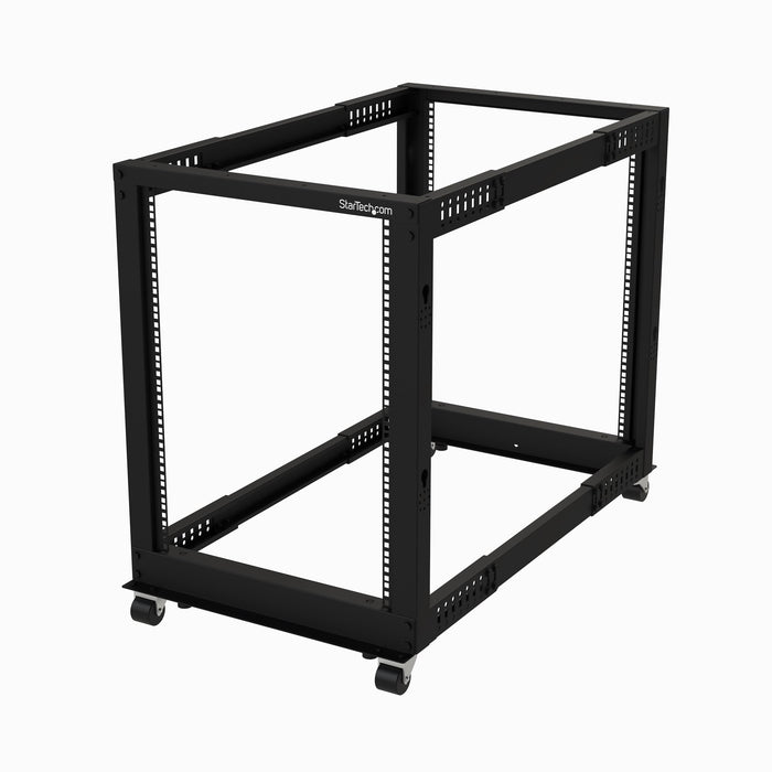 EAN 0065030887137 - StarTech.com 4POSTRACK15U armario rack Rack o bastidor independiente Negro imagen 1