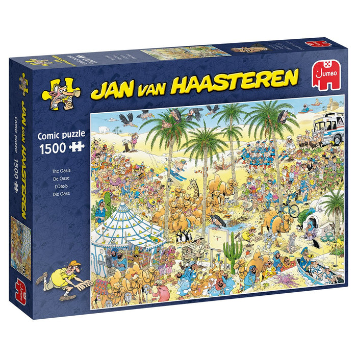 EAN 8710126190593 - Jan van Haasteren The Oasis 1500pcs Puzzle rompecabezas 1500 pieza(s) Cómics imagen 1