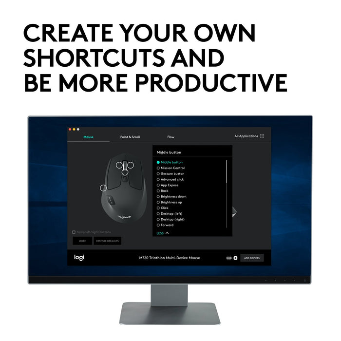 EAN 5099206065086 - Logitech 910-004791 ratón Oficina mano derecha RF Wireless + Bluetooth Óptico 1000 DPI imagen 6