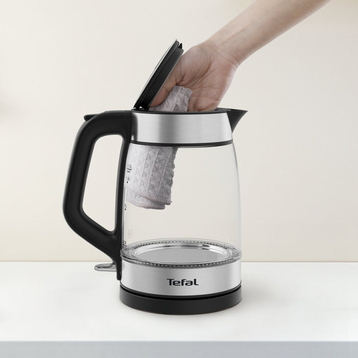 EAN 3045387293529 - Tefal Glass Kettle KI605830 tetera eléctrica 1,7 L 2200 W Negro, Plata, Transparente imagen 5