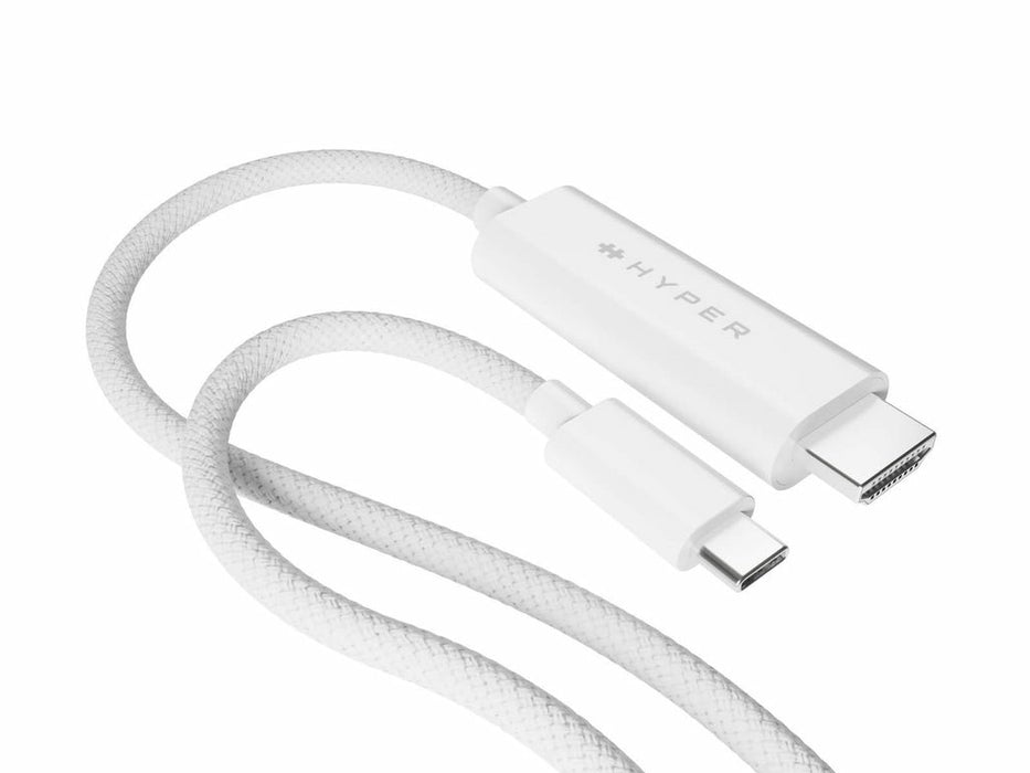 EAN 6941921149758 - HYPER HD6007WHGL cable HDMI 2,5 m USB-C HDMI tipo A (Estándar) Blanco imagen 1