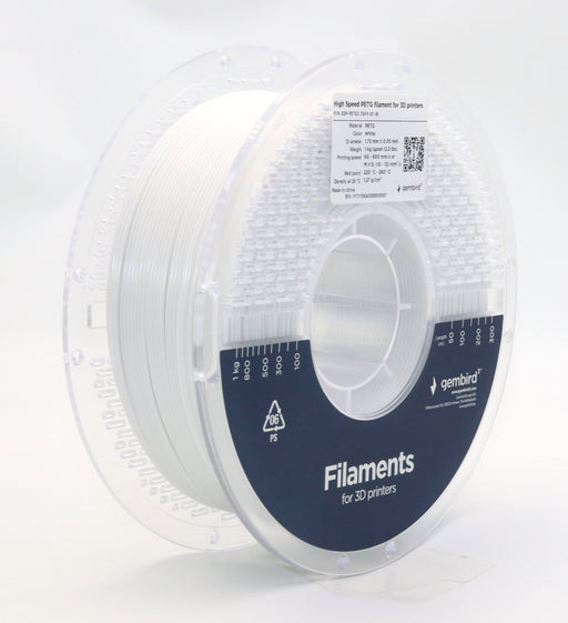 EAN 8716309131599 - Gembird 3DP-PETG1.75HY-01-W material de impresión 3d Polietileno tereftalato glico (PETG) Blanco 1 kg imagen 1