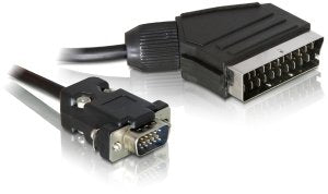 EAN 4043619650286 - DeLOCK 65028 adaptador de cable de vídeo 2 m SCART (21-pin) VGA (D-Sub) Negro imagen 1