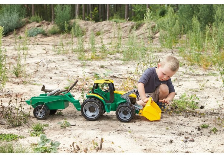 EAN 4006942811403 - Lena GIGA TRUCKS Tractor with shovel & trailer imagen 3