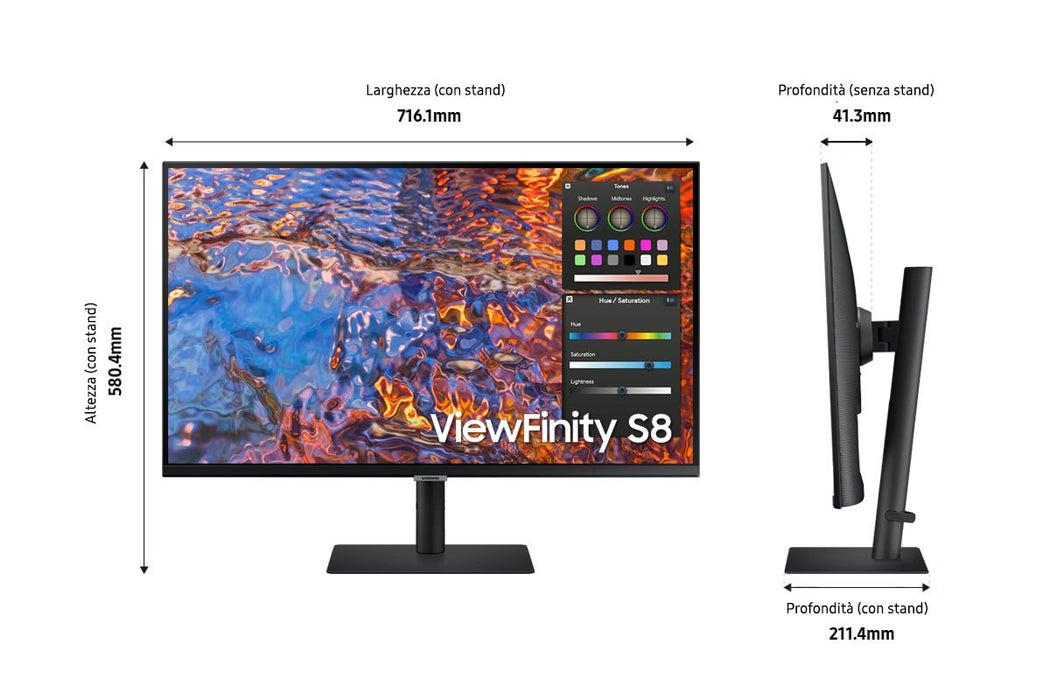 EAN 8806094355802 - Samsung LS32B800PXU pantalla para PC 81,3 cm (32") 3840 x 2160 Pixeles 4K Ultra HD LCD Negro imagen 6