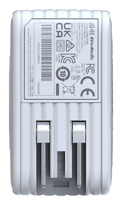 EAN 4711289503200 - AVerMedia GC313 Universal Blanco Corriente alterna Carga rápida Interior imagen 2