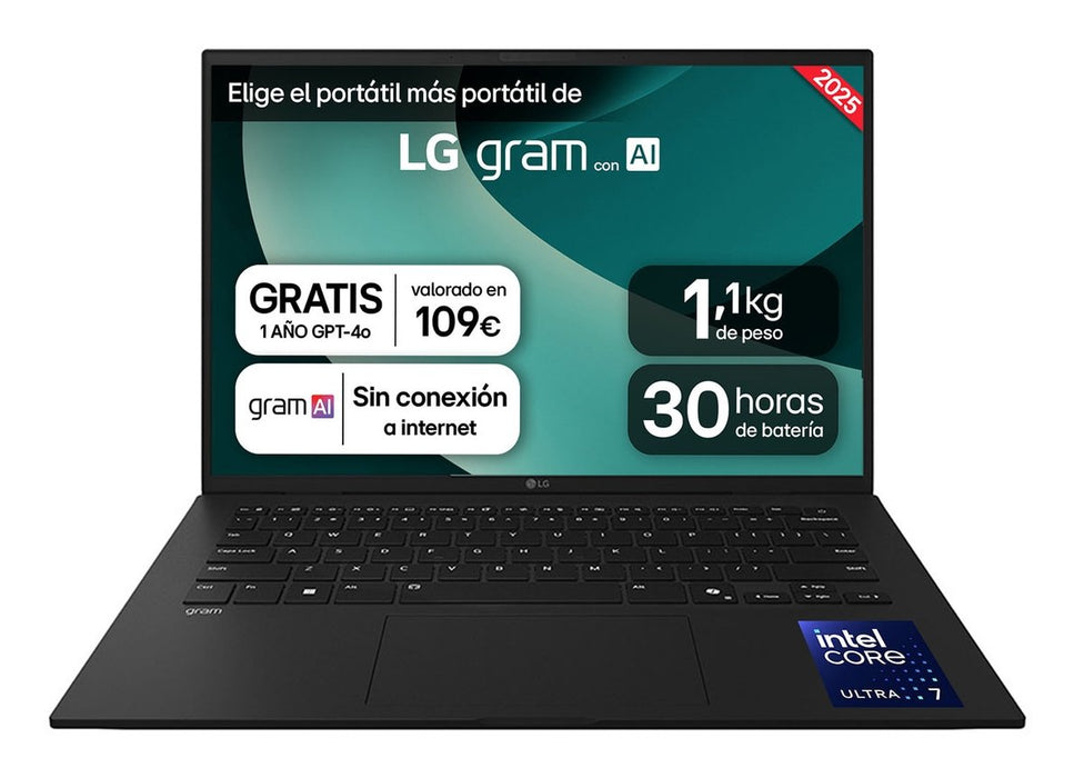 EAN 8806096454633 - LG Gram 14ZD90T Intel Core Ultra 7 255H Portátil 35,6 cm (14") WUXGA 16 GB LPDDR5x-SDRAM 1 TB SSD FreeDOS imagen 1