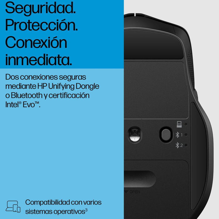EAN 5715063677353 - HP 685 Comfort Dual-Mode Mouse ratón Hogar mano derecha Bluetooth + USB Type-A 1200 DPI imagen 4