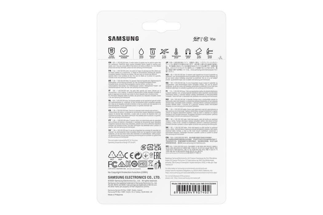 EAN 8806094957402 - Samsung MB-SY512S 512 GB SDXC UHS-I imagen 6
