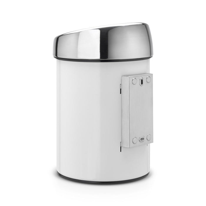 EAN 8710755364488 - Brabantia 364488 papelera 3 L Alrededor Plástico, Acero inoxidable Metálico, Blanco imagen 3