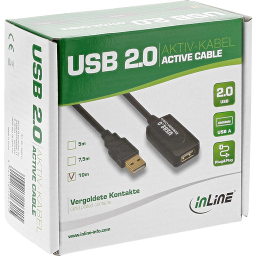 EAN 4043718182879 - InLine 34612I cable USB USB 2.0 15 m USB A Negro imagen 2