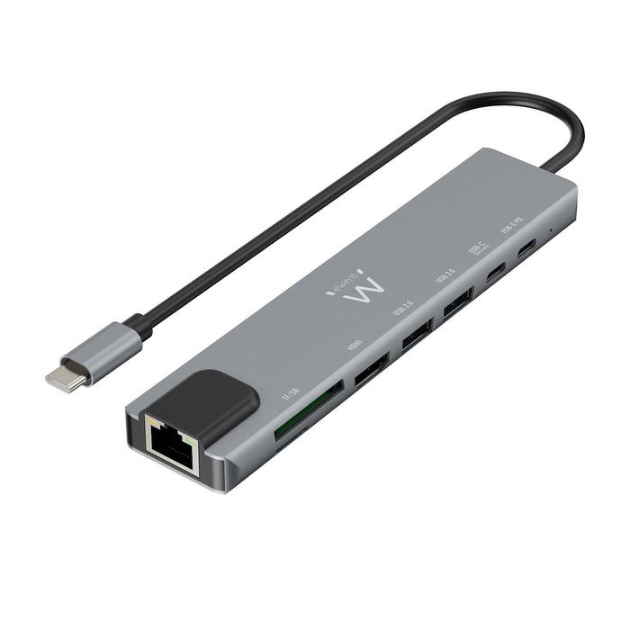 EAN 8052101431582 - Ewent EW1146 base para portátil y replicador de puertos Alámbrico USB 3.2 Gen 1 (3.1 Gen 1) Type-C Gris imagen 1