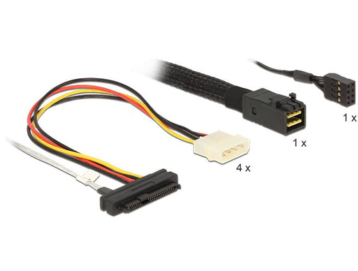 EAN 4043619833900 - DeLOCK 83390 cable Serial Attached SCSI (SAS) 0,5 m Multicolor imagen 2