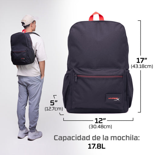 EAN 0197192827147 - HyperX Delta Backpack mochila City backpack Negro, Rojo Espuma de PU, Poliéster imagen 2