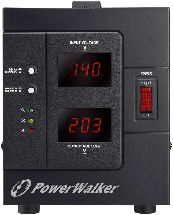 EAN 4260074976793 - PowerWalker AVR 1500/SIV regulador de voltaje 2 salidas AC 230 V Negro imagen 4