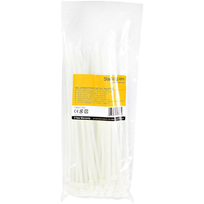 EAN 0065030890595 - StarTech.com CBMZT10N presilla Brida reutilizable Nylon, Plástico Blanco 100 pieza(s) imagen 6