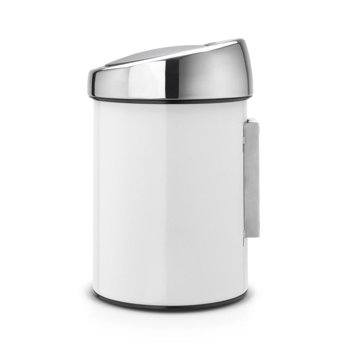 EAN 8710755364488 - Brabantia 364488 papelera 3 L Alrededor Plástico, Acero inoxidable Metálico, Blanco imagen 2