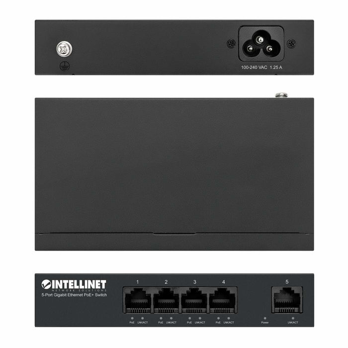 EAN 0766623561792 - Intellinet 561792 switch Gigabit Ethernet (10/100/1000) Energía sobre Ethernet (PoE) Negro imagen 5