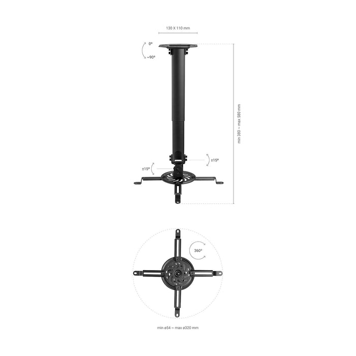 EAN 8436574707458 - AISENS CP04TSRE-131 montaje para projector imagen 5