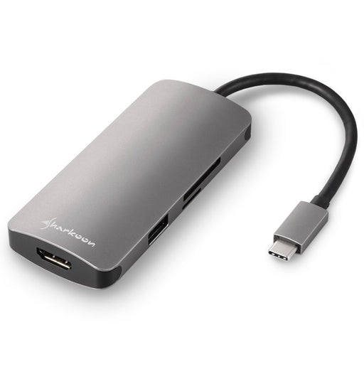 EAN 4044951026715 - Sharkoon USB 3.0 Type C Multiport Adapter Alámbrico USB 3.2 Gen 1 (3.1 Gen 1) Type-C Gris imagen 1
