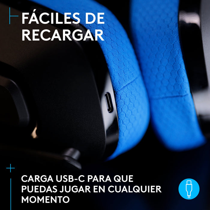 EAN 5099206125513 - Logitech G G535 Inalámbrico Diadema Juego Negro, Azul imagen 8