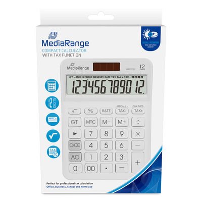 EAN 4260664872771 - MediaRange MROS191 calculadora Escritorio Calculadora básica Blanco imagen 2