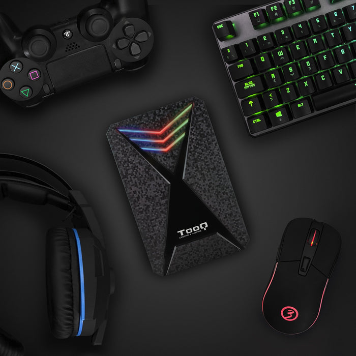 EAN 8433281009684 - TooQ TQE-2550RGB caja para disco duro externo Carcasa de disco duro/SSD Negro 2.5" imagen 7