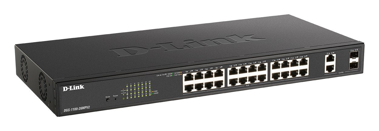 EAN 0790069453342 - D-Link DGS-1100-26MPV2/B Gestionado L2 Gigabit Ethernet (10/100/1000) Energía sobre Ethernet (PoE) Negro imagen 3