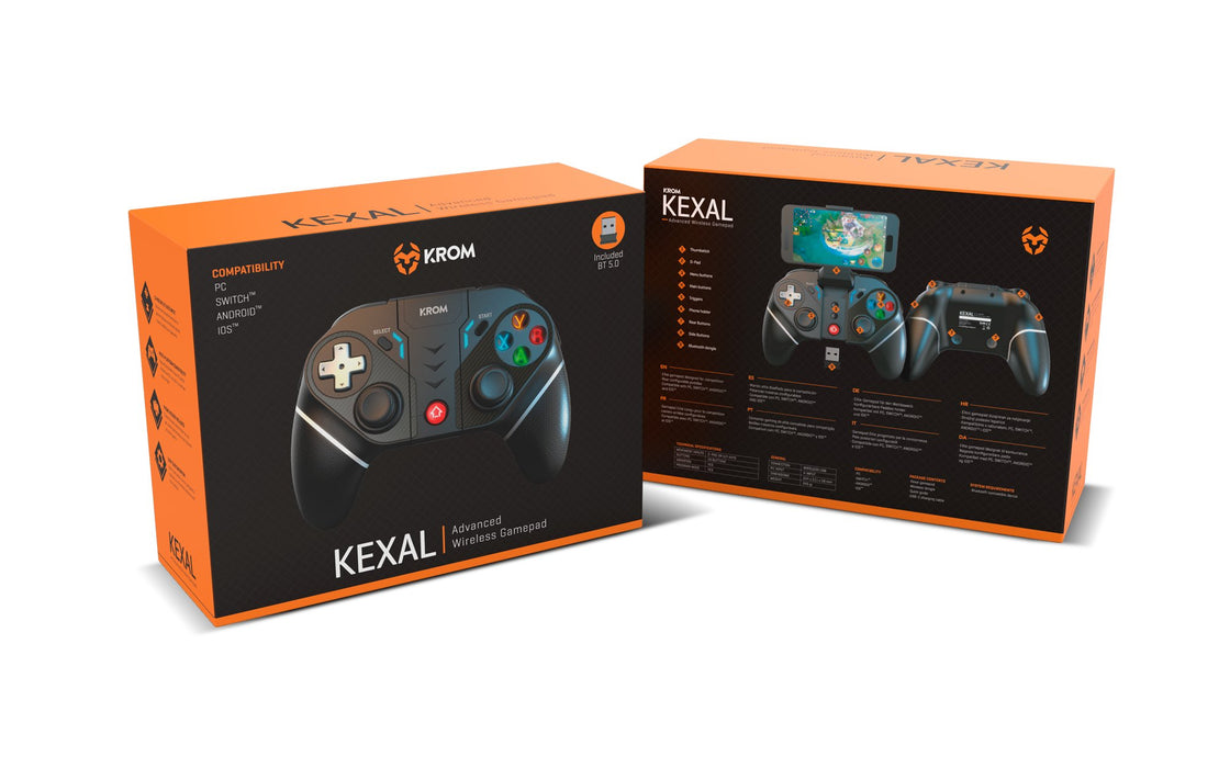 EAN 8436587973055 - Krom KEXAL Negro, Rojo, Blanco Bluetooth/USB Gamepad Analógico/Digital Android, Nintendo Switch, PC, iOS imagen 12