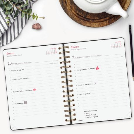 EAN 8422952405269 - Finocam 762040126 agenda Agenda diaria Negro imagen 3