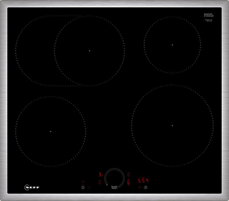EAN 4242004273011 - Neff T56SHF1L0 hobs Negro, Acero inoxidable Integrado 60 cm Con placa de inducción 4 zona(s) imagen 1