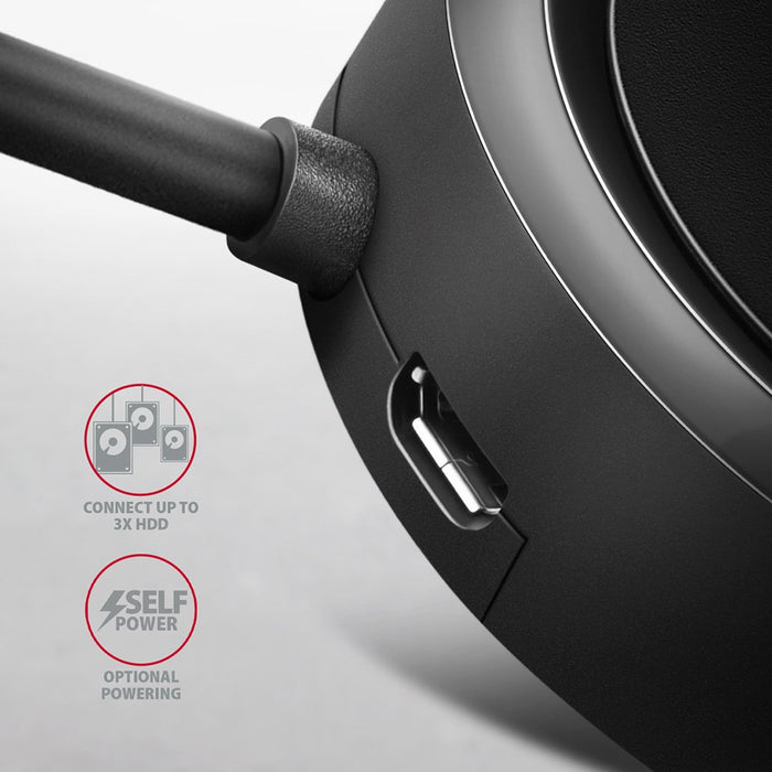 EAN 8595247906199 - Axagon HUE-P1AL hub de interfaz USB 3.2 Gen 1 (3.1 Gen 1) Type-A 5000 Mbit/s Negro imagen 4