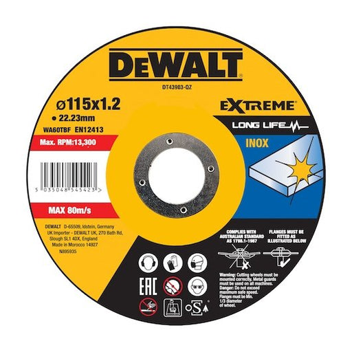 EAN 5035048545423 - DeWALT DT43903-QZ accesorio para amoladora angular Corte del disco imagen 1
