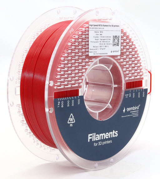 EAN 8716309131711 - Gembird 3DP-PETG1.75HY-01-R material de impresión 3d Polietileno tereftalato glico (PETG) Rojo 1 kg imagen 1
