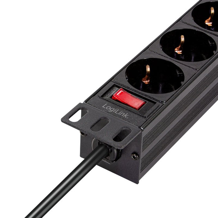 EAN 4052792046601 - LogiLink PDU4B01 unidad de distribución de energía (PDU) 4 salidas AC 1U Negro imagen 5