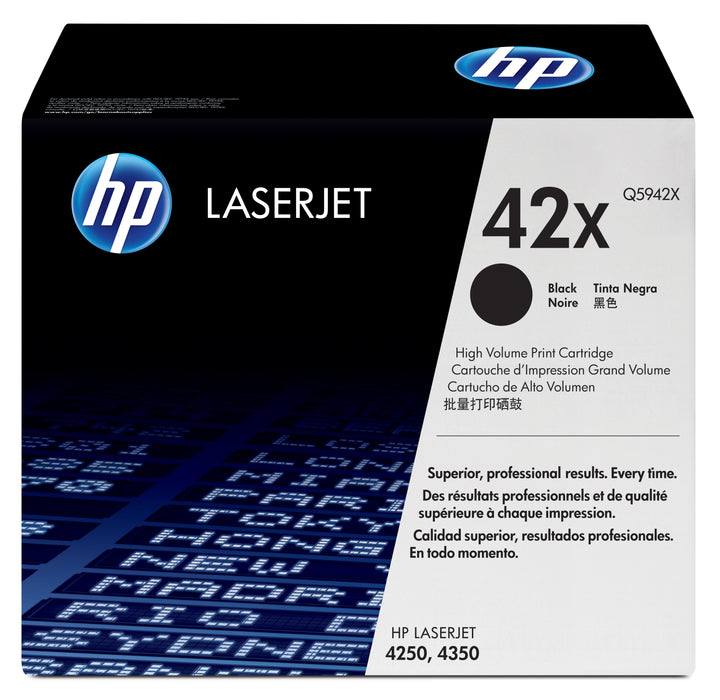 EAN 0829160221762 - HP 42X High Yield Black Original LaserJet Toner Cartridge cartucho de tóner 1 pieza(s) Negro imagen 1