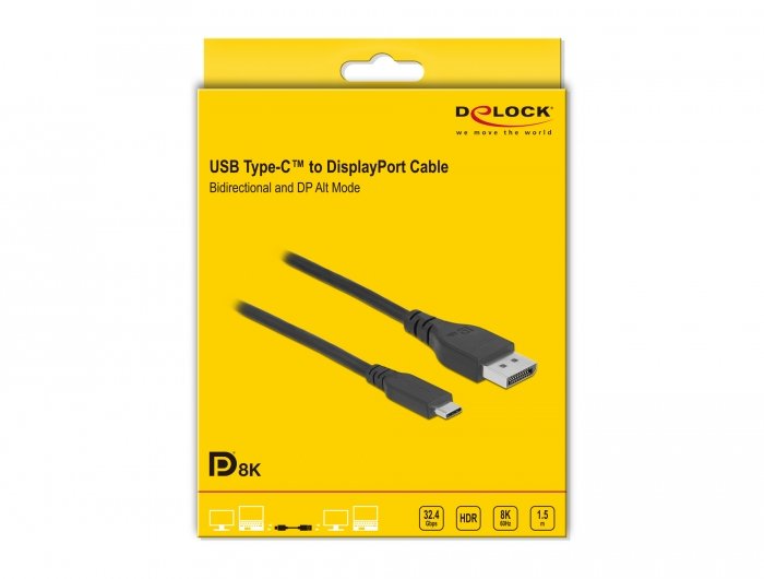 EAN 4043619860401 - DeLOCK 86040 adaptador de cable de vídeo USB Tipo C Negro imagen 2