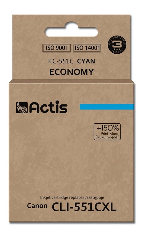 EAN 5901443019718 - Actis KC-551C cartucho de tinta 1 pieza(s) Compatible Rendimiento estándar Cian imagen 1