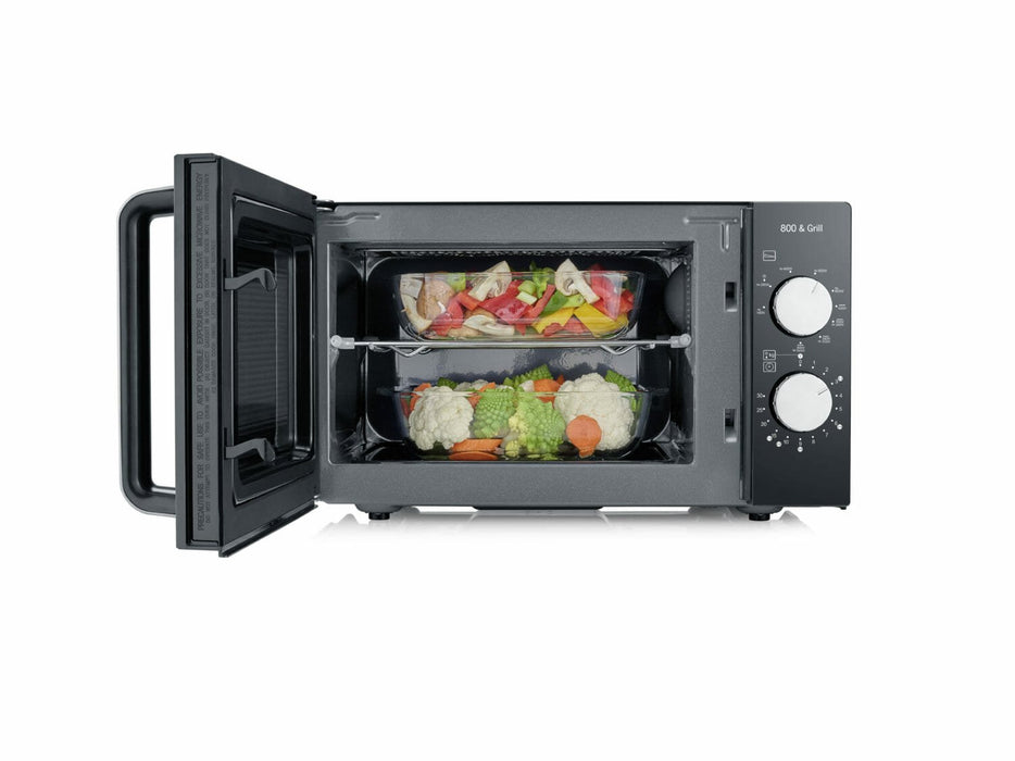 EAN 4008146037603 - Severin MW 7762 microondas Negro, Acero inoxidable Microondas con grill Encimera 20 L 800 W imagen 3