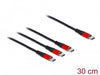 EAN 4043619867127 - DeLOCK 86712 cable USB USB 2.0 0,3 m USB C 3 x USB C Negro, Rojo imagen 2