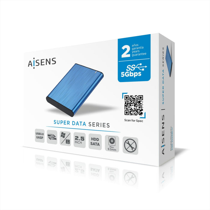 EAN 8436574704488 - AISENS ASE-2525BLU caja para disco duro externo Caja externa para unidad de estado sólido (SSD) 2.5" imagen 5