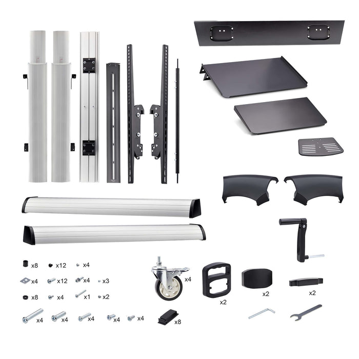 EAN 65030906302 - StarTech.com 1110C-MOBILE-TV-CART soporte para TV 2,54 m (100") Negro, Plata imagen 14