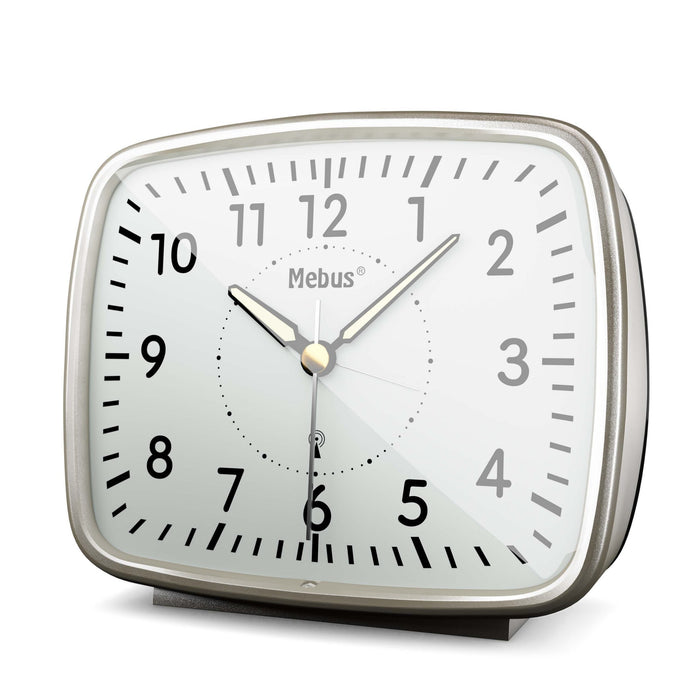 EAN 4007218253620 - Mebus Radio Reloj despertador digital Plata, Blanco imagen 3