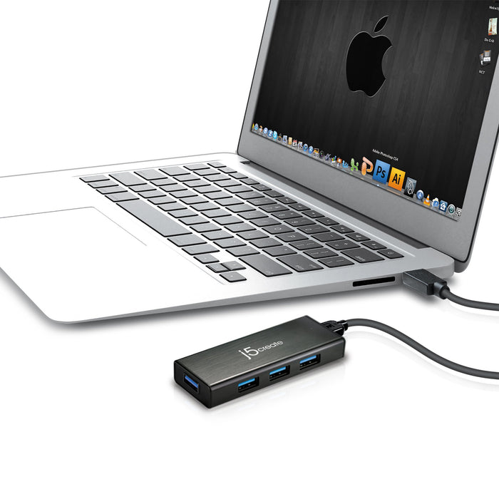 EAN 0847626000355 - j5create JUH340 USB 3.2 Gen 1 (3.1 Gen 1) Micro-B 5000 Mbit/s Negro imagen 4