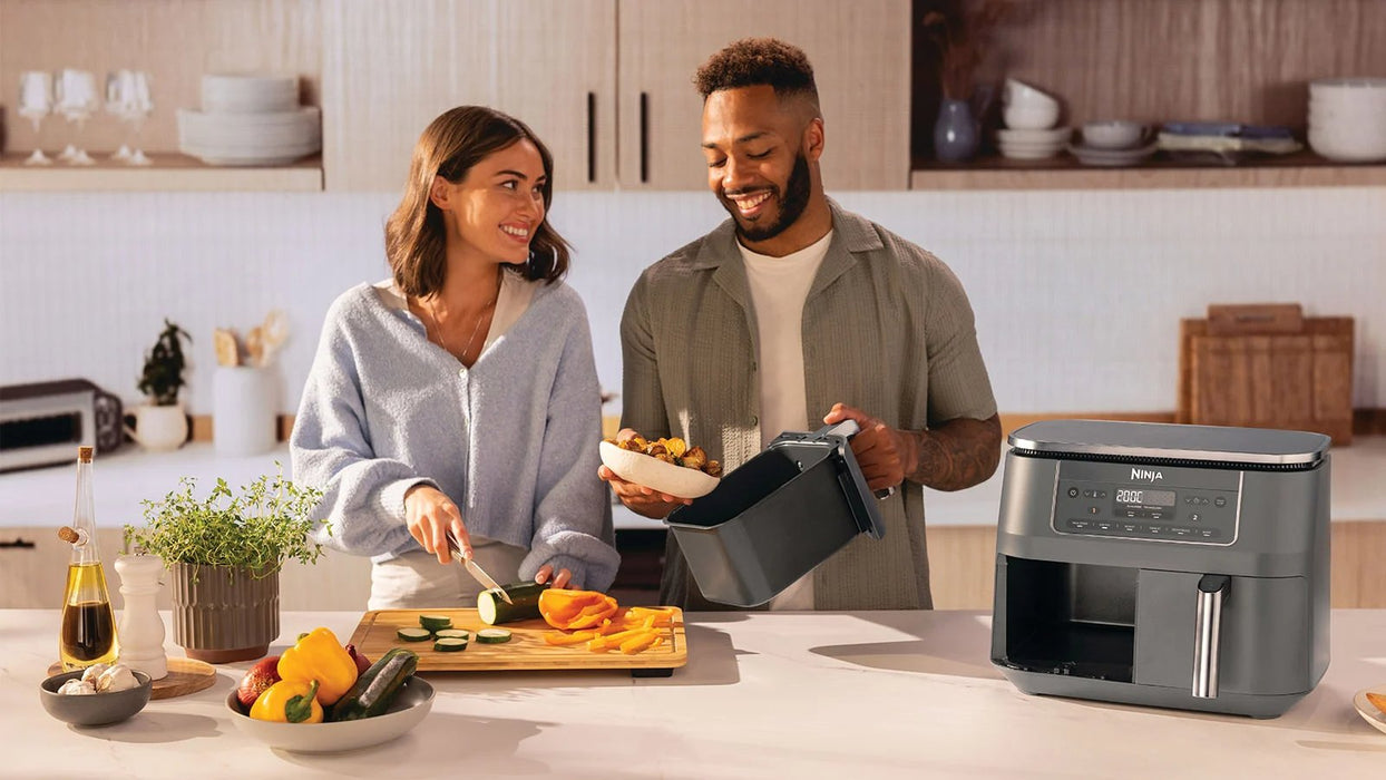 EAN 0622356322690 - Ninja DZ300EU freidora Doble 7,6 L Independiente 2400 W Freidora de aire caliente Gris imagen 5
