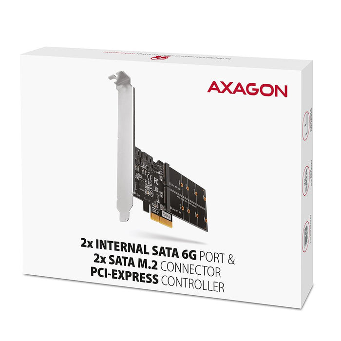 EAN 8595247906984 - Axagon PCES-SA4M2 PCIe Controller 2x internal SATA 6G port+ M.2 B-key tarjeta y adaptador de interfaz Int imagen 8