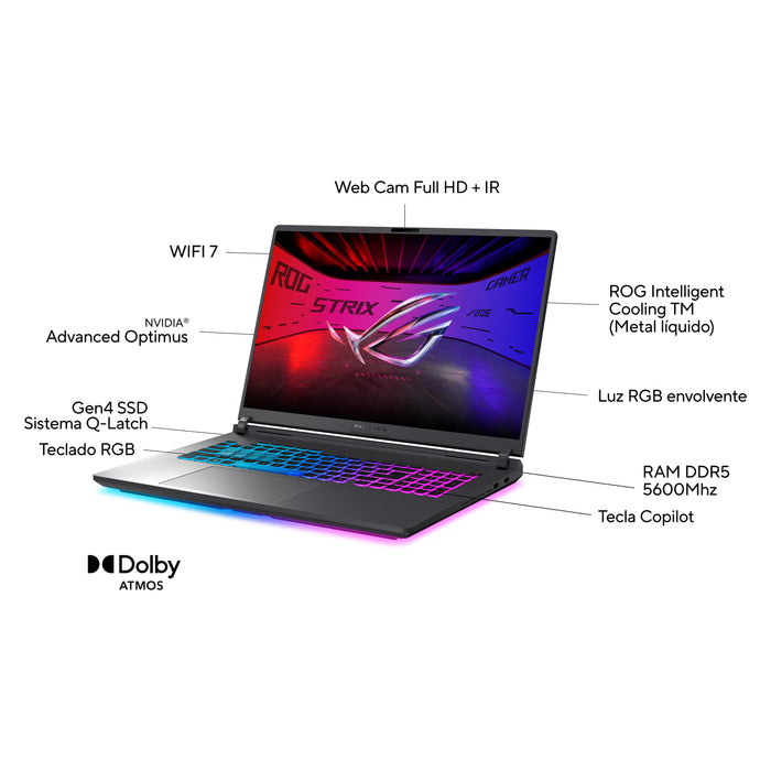 EAN 4711636009645 - ASUS ROG Strix G18 G815LP-S9004 45,7 cm (18") DDR5-SDRAM NVIDIA GeForce RTX 5070 Wi-Fi 7 (802.11be) Negro imagen 3
